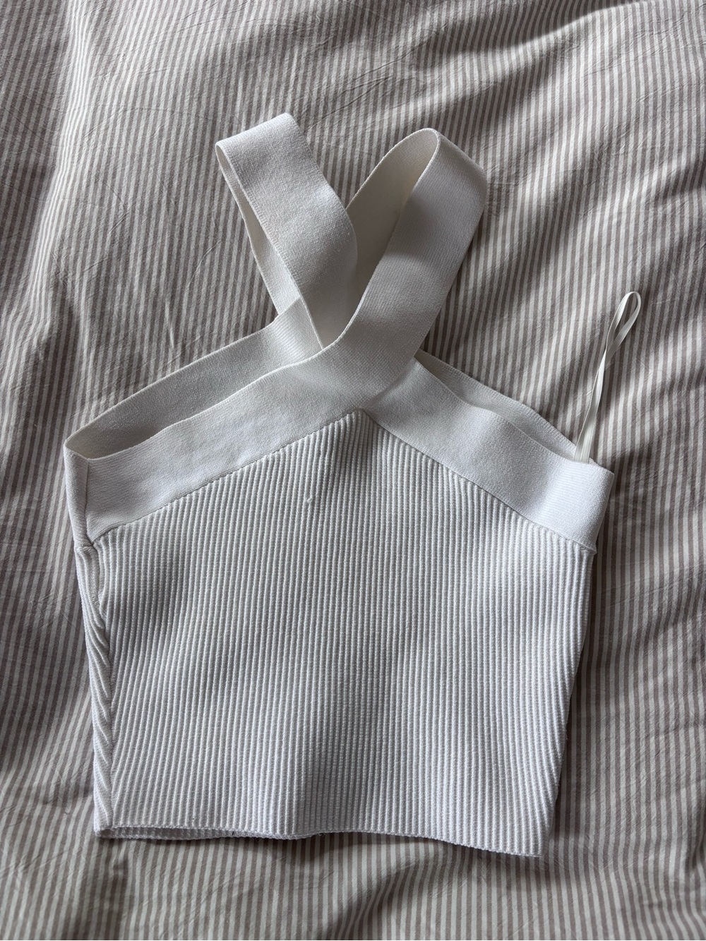 BABATON | ARITZIA | white contour criss cross tank top